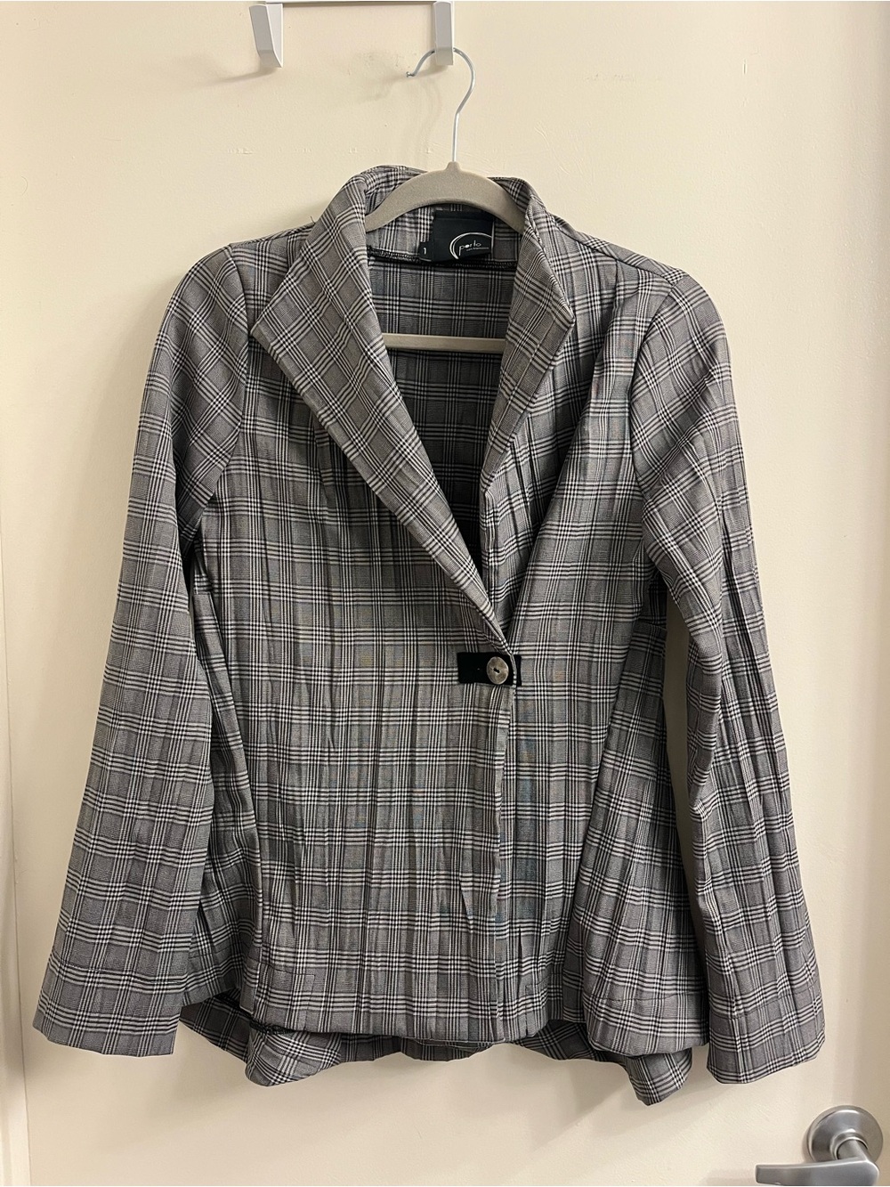 Porto San Francisco Grey Plaid Blazer Size 1 / Small
